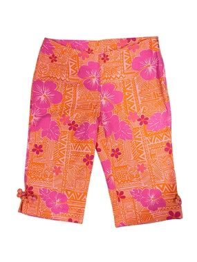 Vintage White Label Lilly Pulitzer Sneaky Tiki Hawaiian Capri Bermuda Shorts